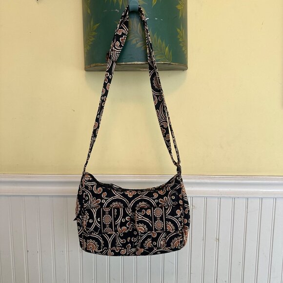 Vera Bradley Handbags - Vera Bradley Quilted Cotton Paisley Shoulder Bag With Adjustable Strap